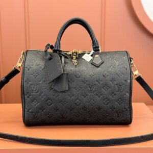 Louis Vuitton Black Soft Speedy 30 Monogram Empreinte