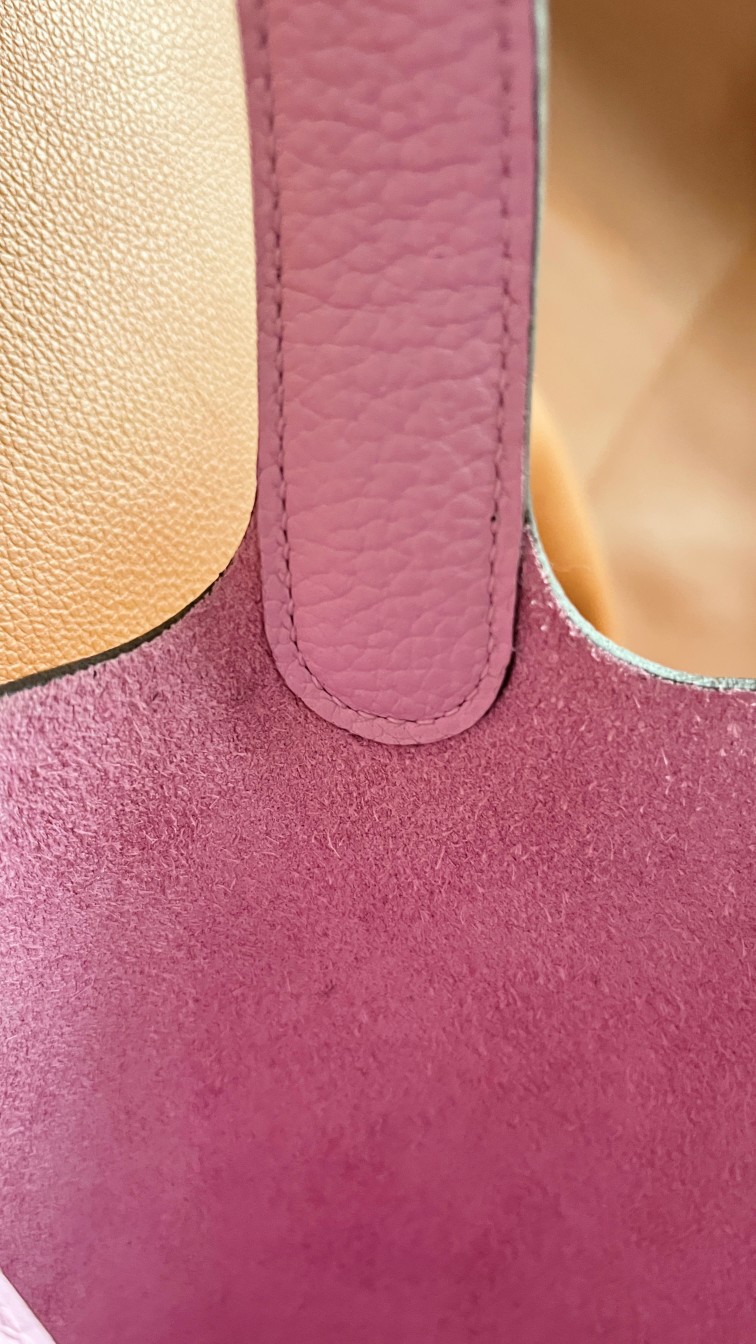 Hermès Picotin Lock 18 Mauve Sylvestre in Clemence Leather