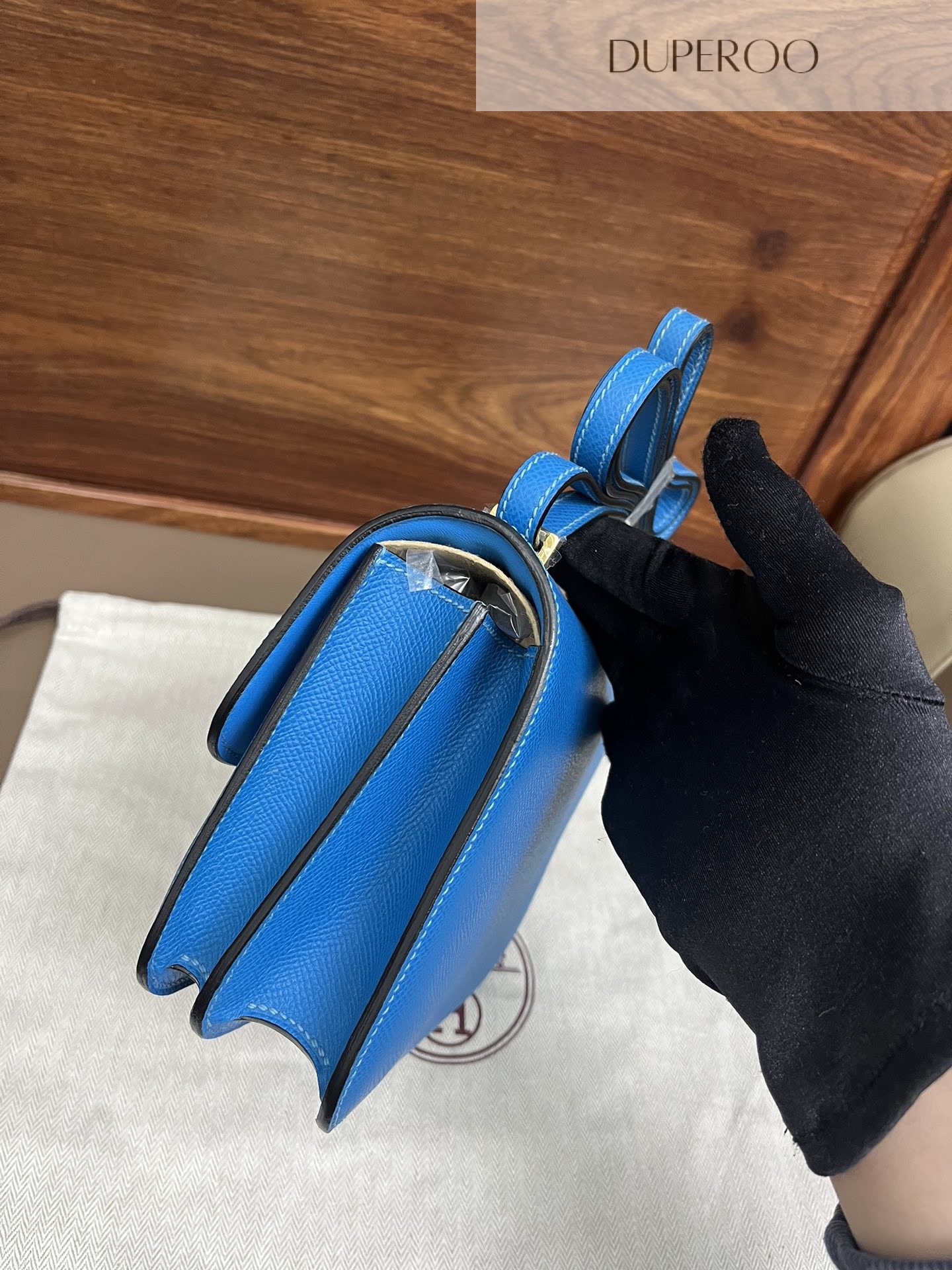 Hermès Constance 18 Bleu Zanzibar in Evercolor Leather