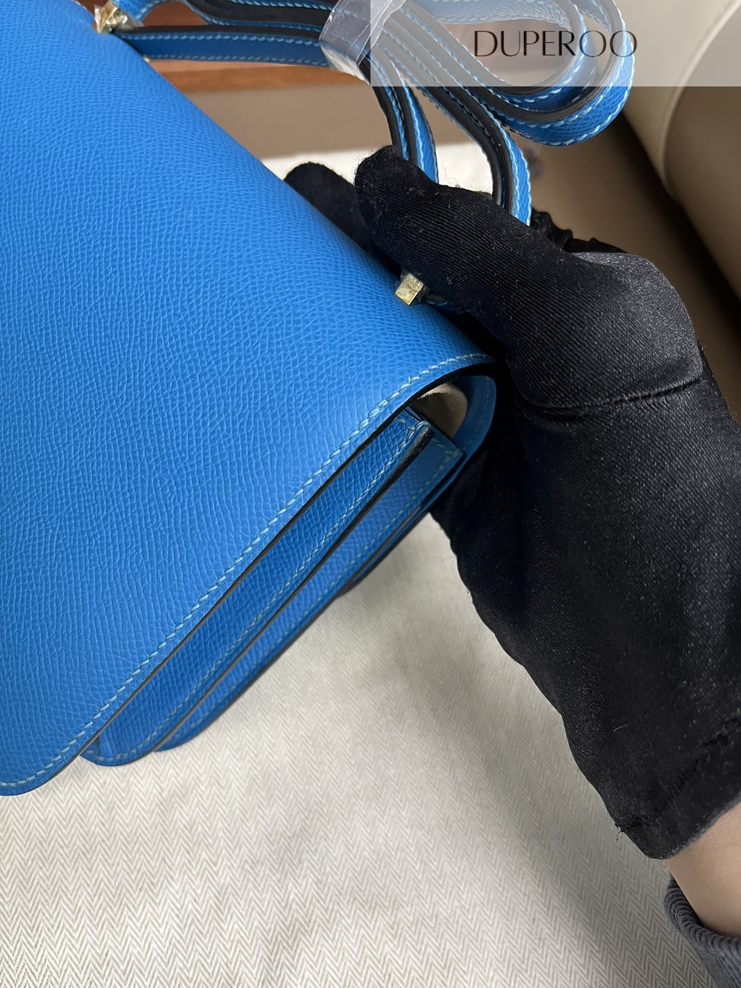 Hermès Constance 18 Bleu Zanzibar in Evercolor Leather