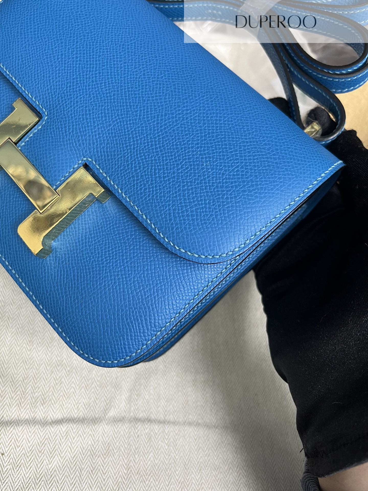 Hermès Constance 18 Bleu Zanzibar in Evercolor Leather