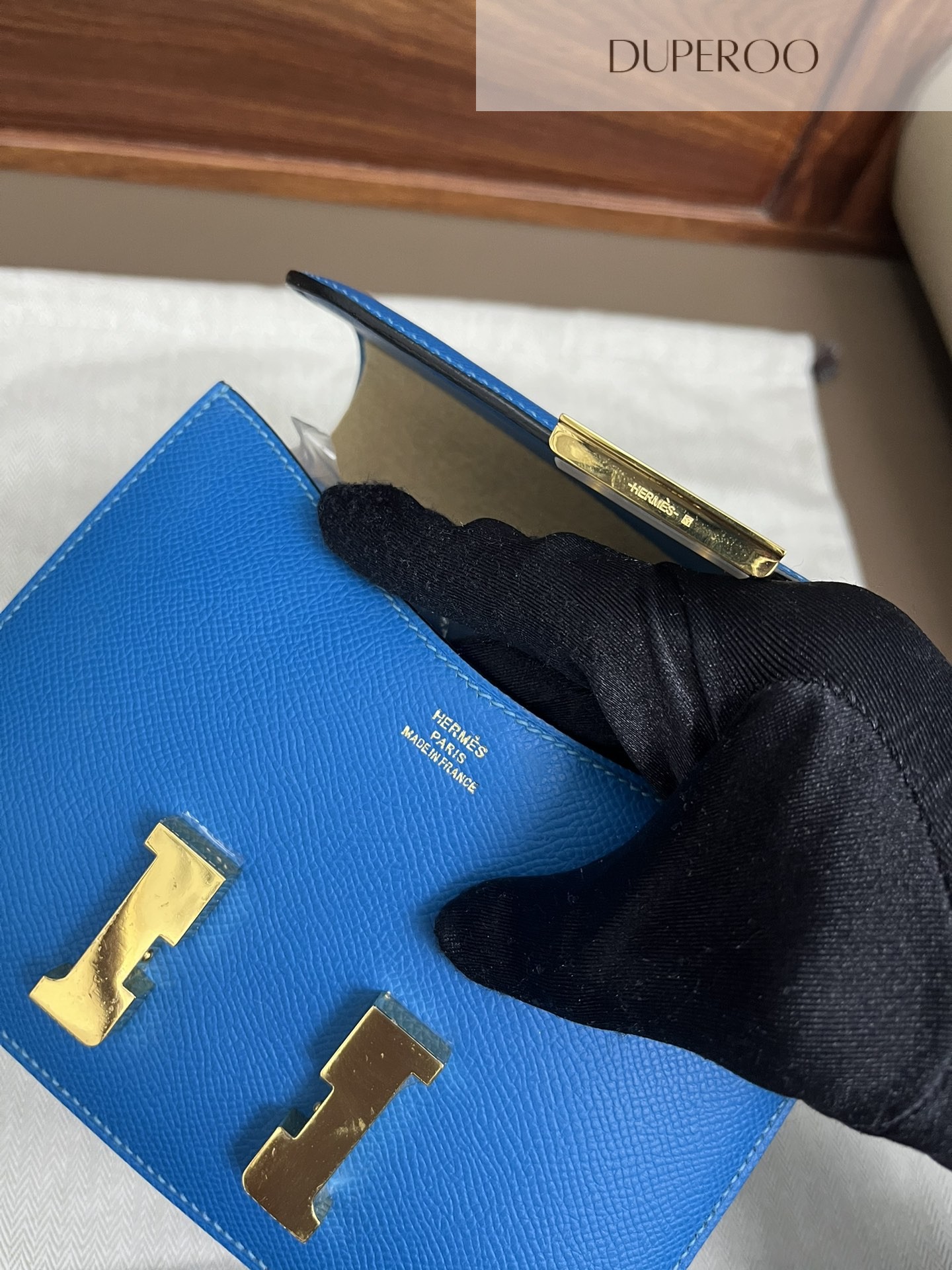 Hermès Constance 18 Bleu Zanzibar in Evercolor Leather