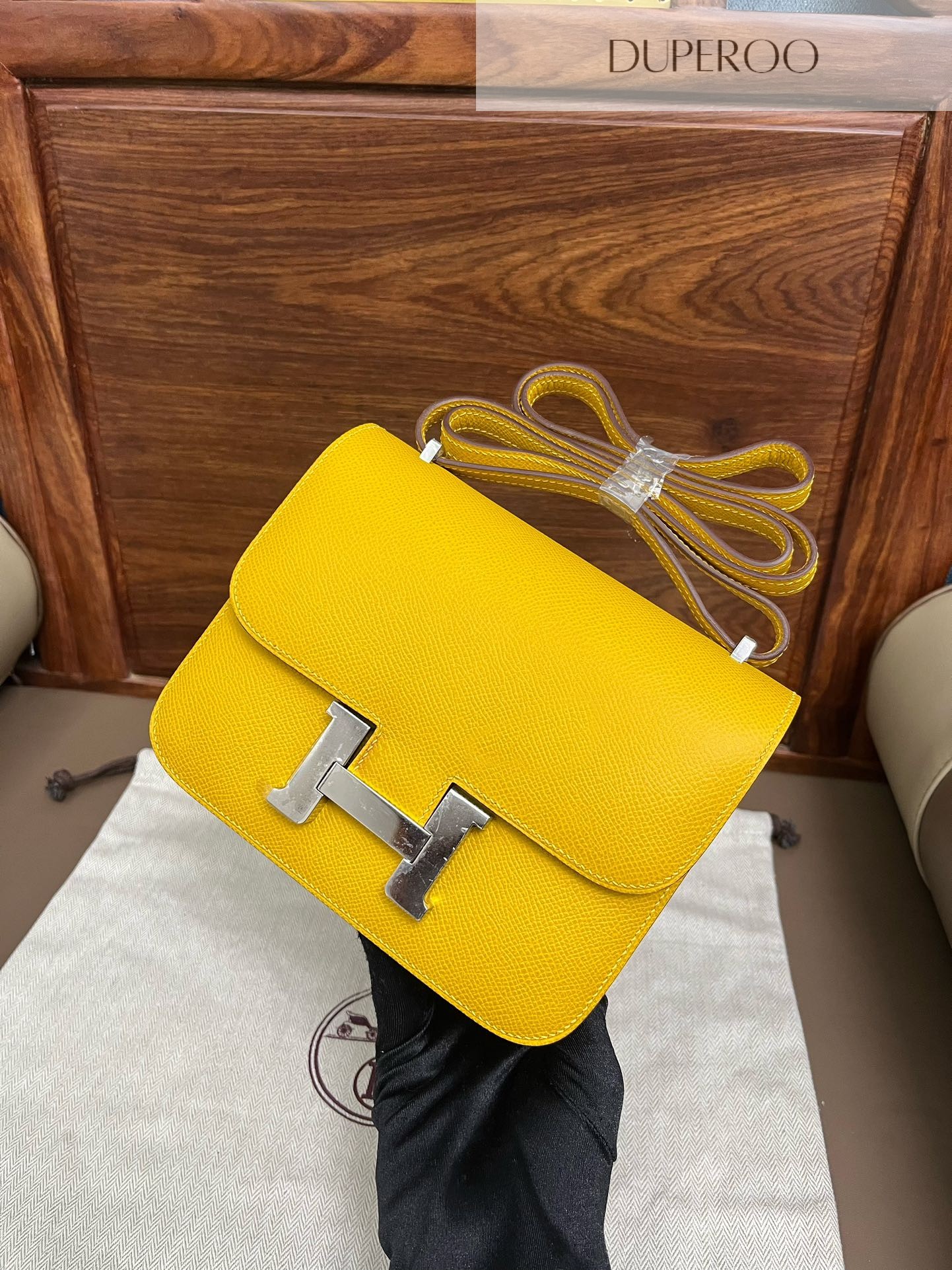 Hermès Constance 18 Jaune De Naples in Epsom Leather