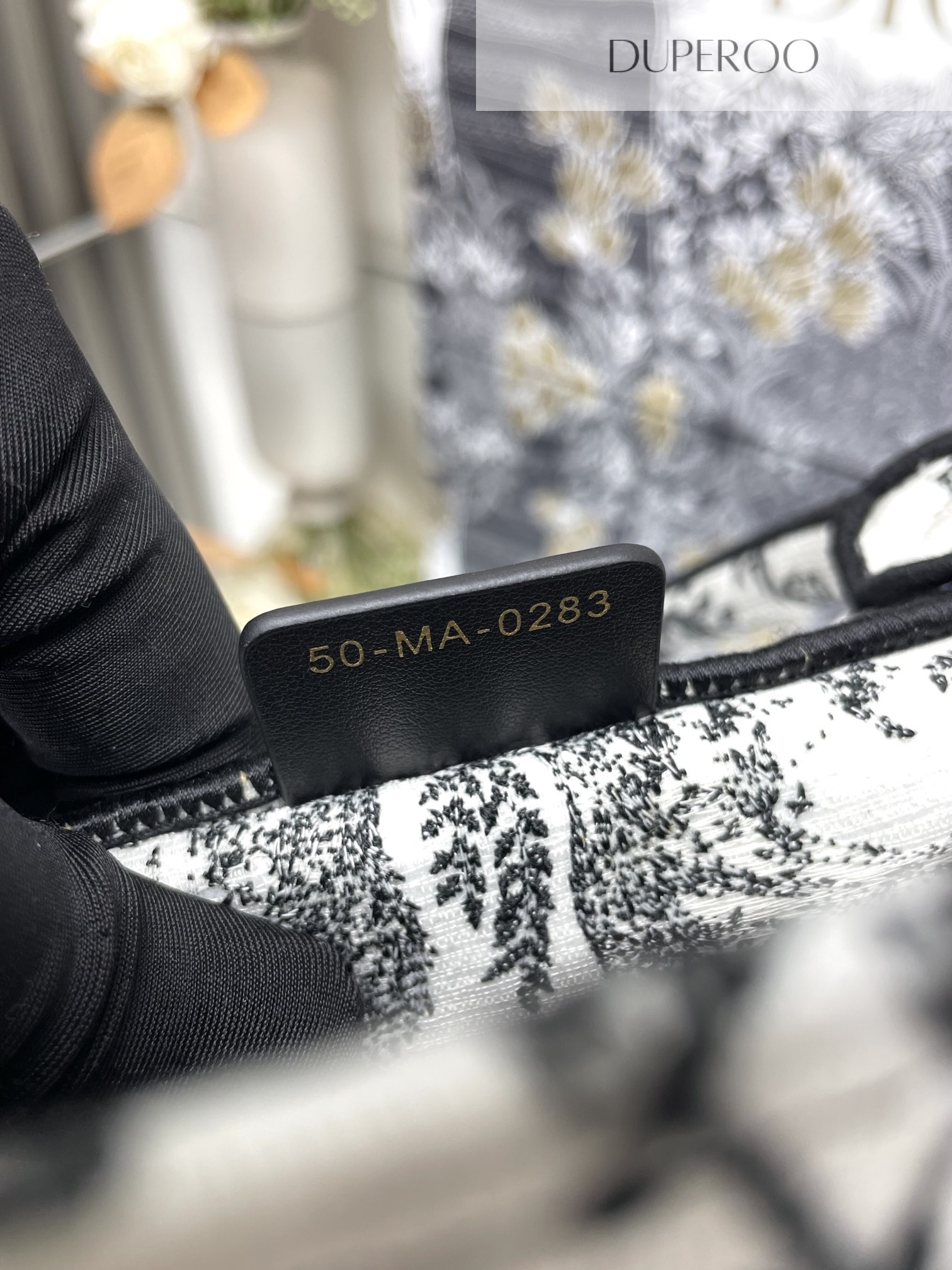 Dior Book Tote Black Toile de Jouy Soleil Motif