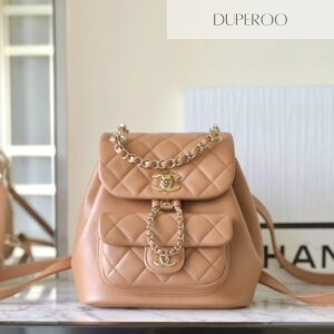 Chanel Small Duma Backpack Calfskin Leather Goldtone Hardware