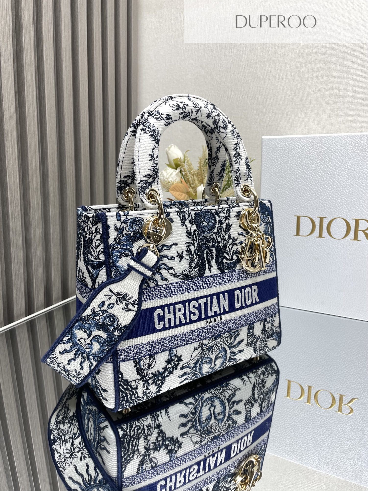 Christian Dior Blue and White Lady D-Lite