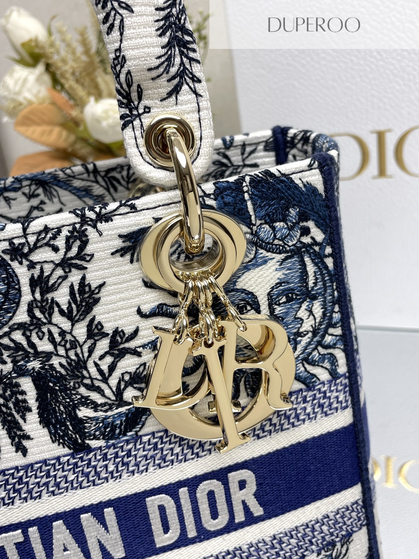 Christian Dior Blue and White Lady D-Lite
