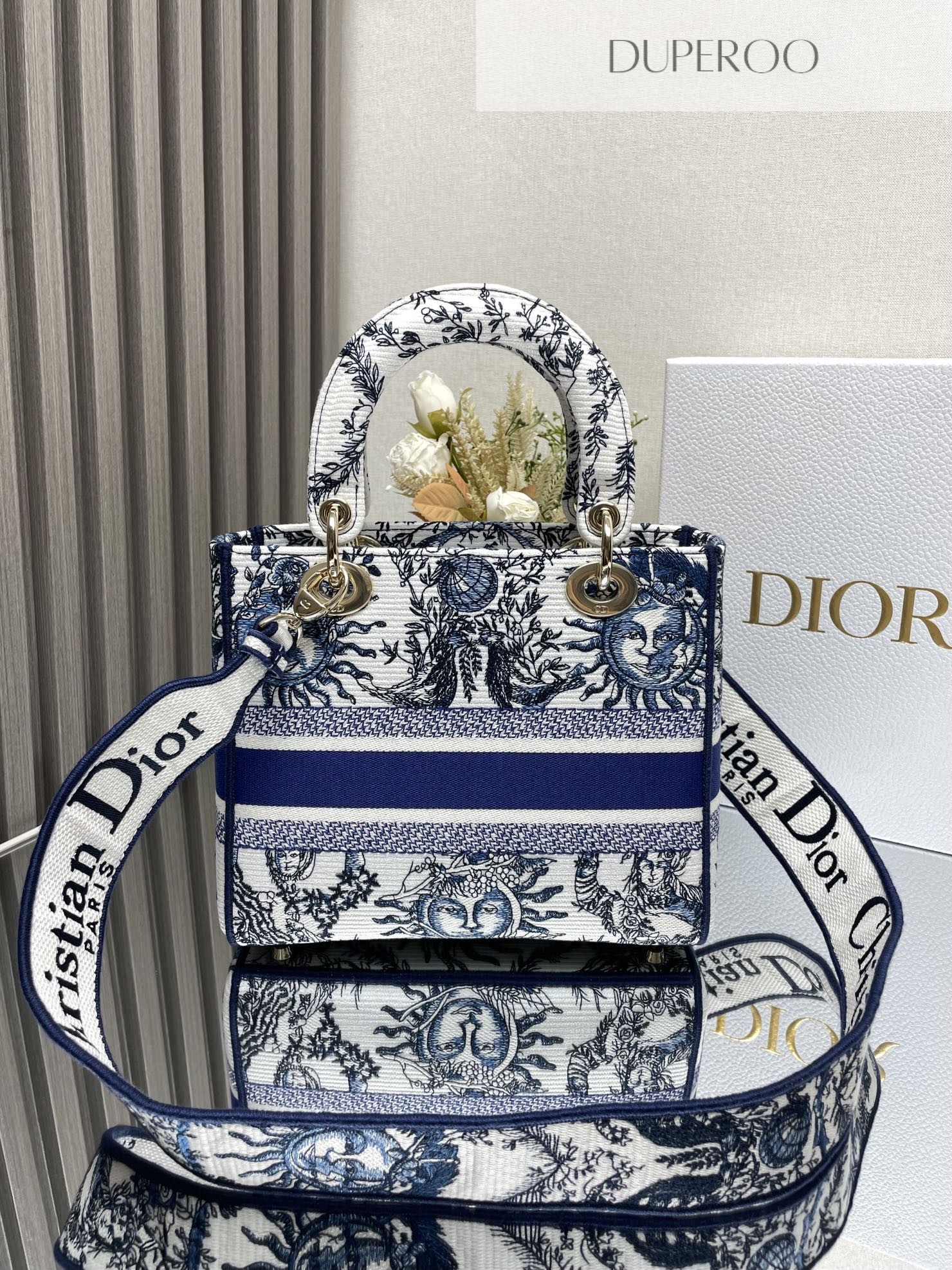Christian Dior Blue and White Lady D-Lite