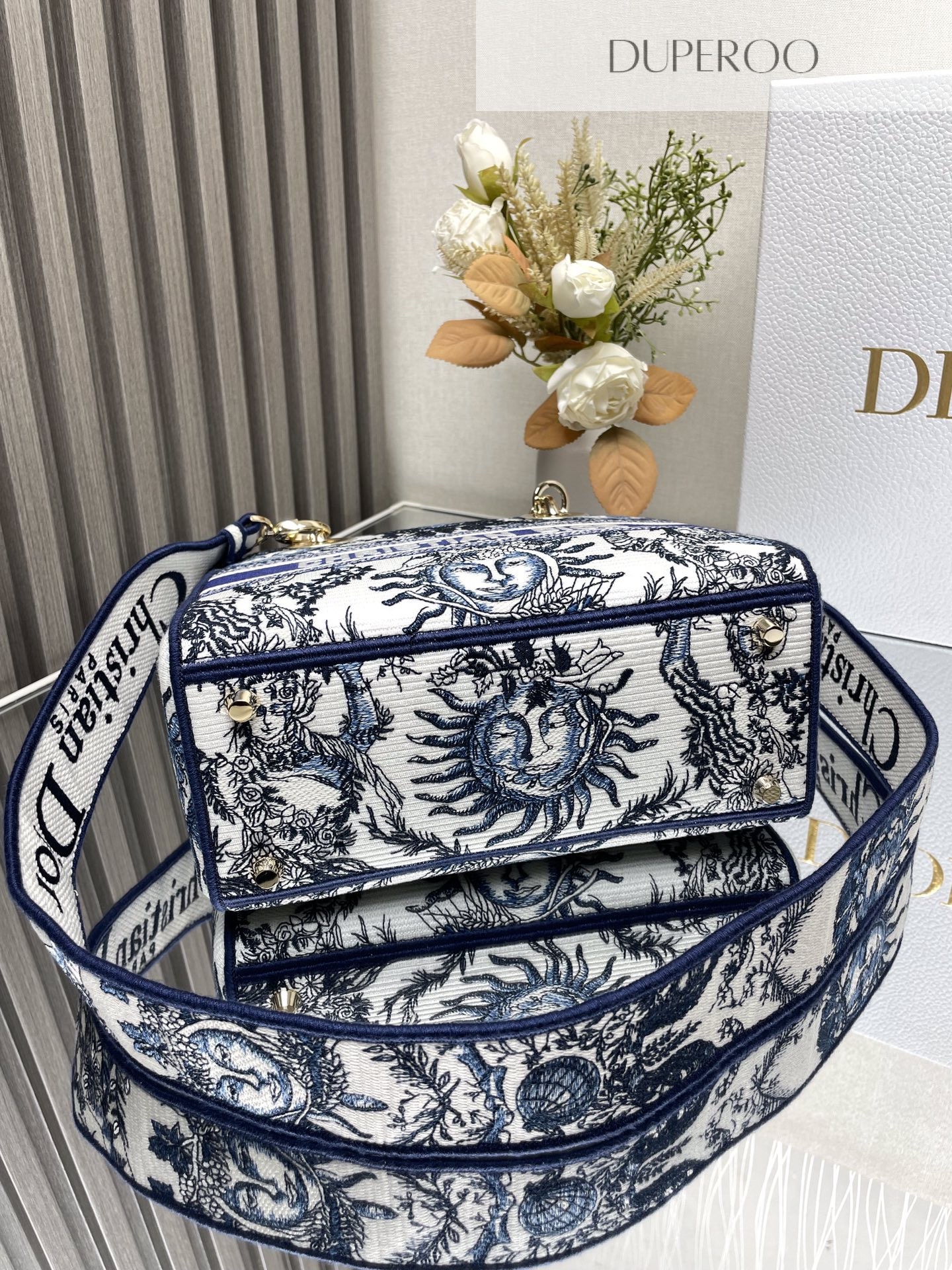 Christian Dior Blue and White Lady D-Lite