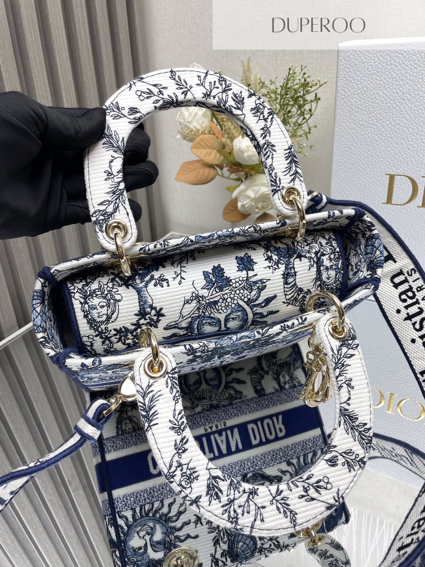 Christian Dior Blue and White Lady D-Lite