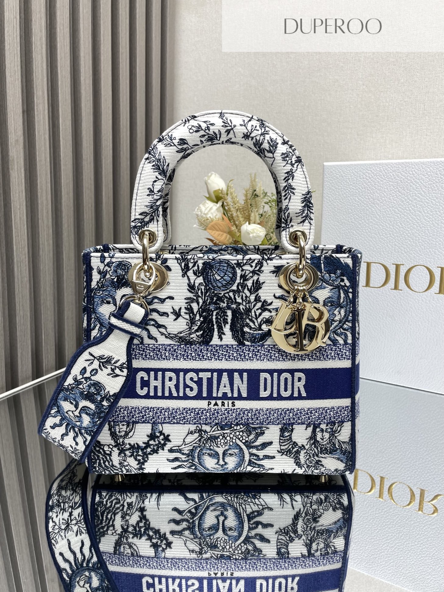Christian Dior Blue and White Lady D-Lite