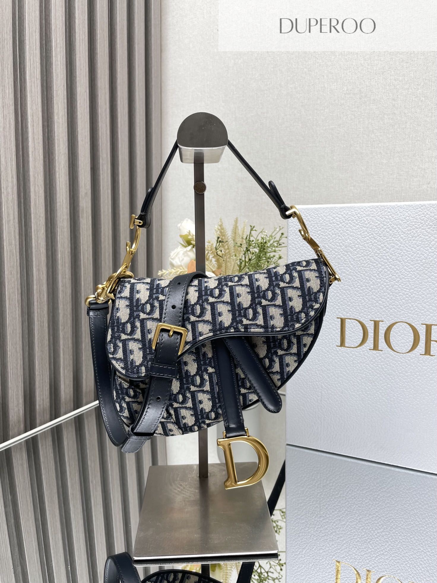 Mini Dior Saddle Bag with strap