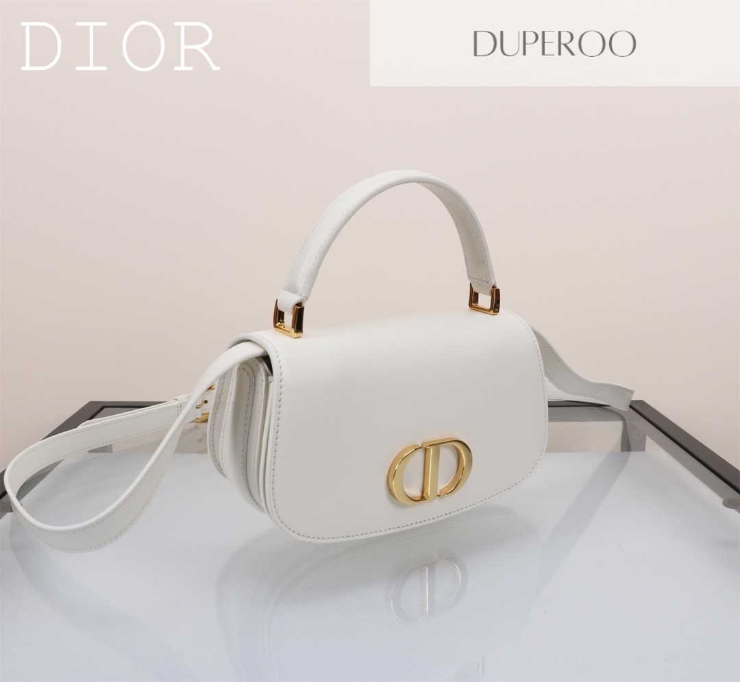 Dior 30 White Montaigne Avenue Bag