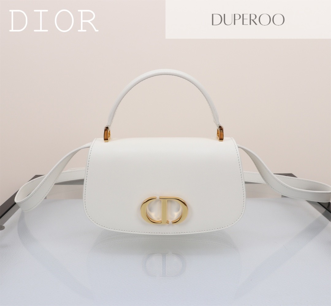 Dior 30 White Montaigne Avenue Bag