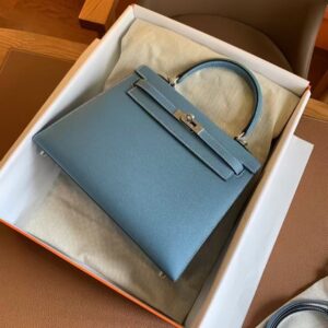 Hermès Kelly 25 Blue Jean in Epsom Leather